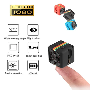 SQ11 Mini Kameras 1080P Sporta DV Mini Infrasarkanā Nakts Redzamības Monitors Noslēpta mazā Kamera DV Video ierakstītāja Atbalsts TF Karti