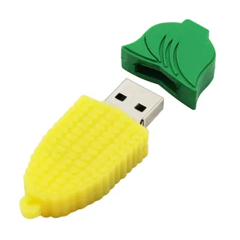 TEKSTA MAN karikatūra Pārtikas kukurūzas modelis usb flash drive usb 2.0 4GB 8GB 16GB 32GB 64GB radošo pendrive