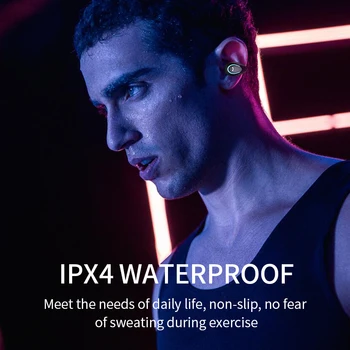 TWS Bluetooth 5.0 Austiņas Lādēšanas Box Bezvadu Austiņu 9D Stereo Sporta Ūdensizturīgs Earbuds Jauna Tipa Karājas ausīs