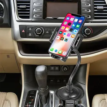 Universal Car Mount Regulējams Gooseneck Kausa Turētāja Statīvu iPhone, Samsung, Huawei Xiaomi mobilos Telefonus