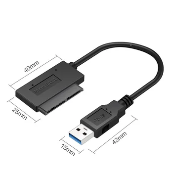 USB 3.0 Micro SATA Adapteri Kabelis 1 8