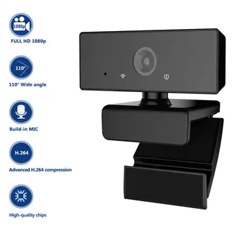 USB2.0 Webcam 1080P/30 kadri sekundē Skatīšana Datorā Kameras Regulējams ar Mikrofonu Video Ierakstīšanas Konferences Tiešraidi Kamera