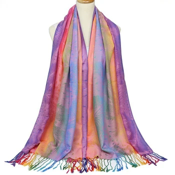 Valsts Dizainparaugu Sieviešu Ziemas Šalli Pashmina Wrap Pavasara Modes Šalles Muffler Liels Pušķis Double Sided Printing Šalle Hijab