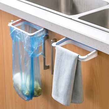 Vanzlife virtuves miskasti paliktni var karājas skapī, durvju atkritumu maisi karājas saņemt plastmasas bin plaukta turētājs
