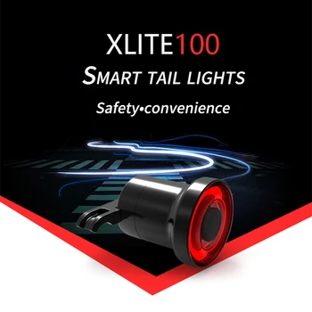 Xlite100 Velosipēdu Taillight Auto Start/Stop Bremžu Uzrādi IPx6 Ūdensdrošs LED Uzlādes Riteņbraukšana Enfitnix 30 lm Aizmugurējās Gaismas velosipēds