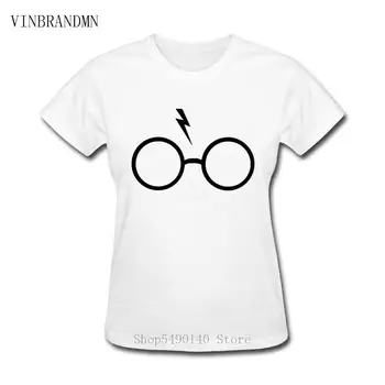 Zibens Brilles T-Krekls Meitene Streetwear Harijs Flash Brilles, Grafisko T Sievietēm Potera cienītājiem Smieklīgi Gadījuma Harajuku Tee Krekls
