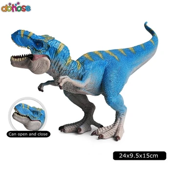 Zila Imitētu Cietā Dinozaura Modelis Dinozauru Rotaļlietas Tyrannosaurus Attēls Rotaļlietas Bērniem Ziemassvētku rotaļlieta