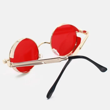 ZUEE Classic Saulesbrilles Par Sievietēm, Kwa Gothic Saule glasse Steampunk Sieviešu Zīmols Vintage Briļļu Apaļā Rāmja, Saules Brilles Vīrietis